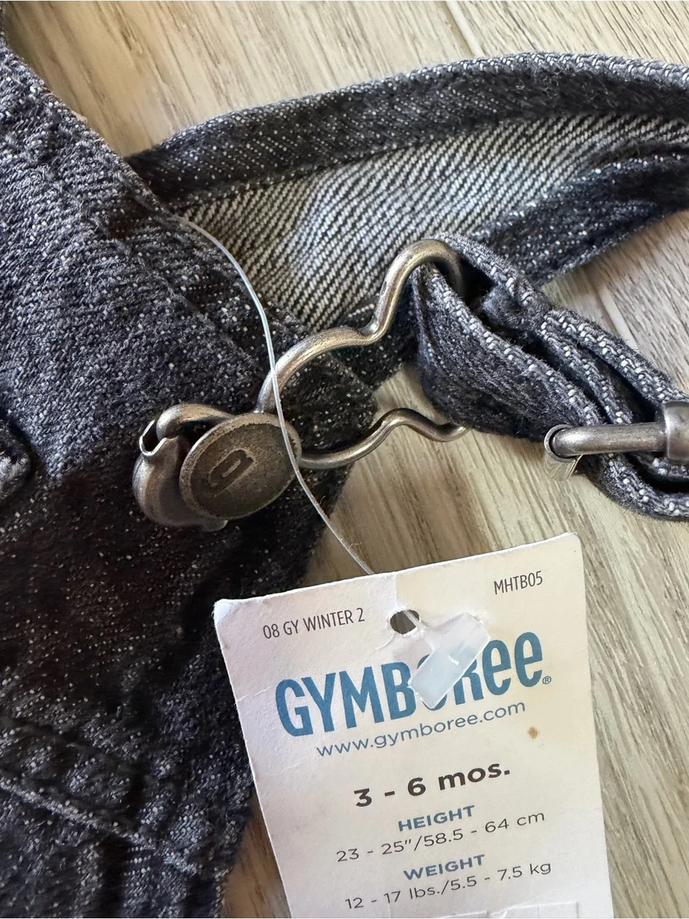 Gymboree Black Denim Cargo Overalls for Kids